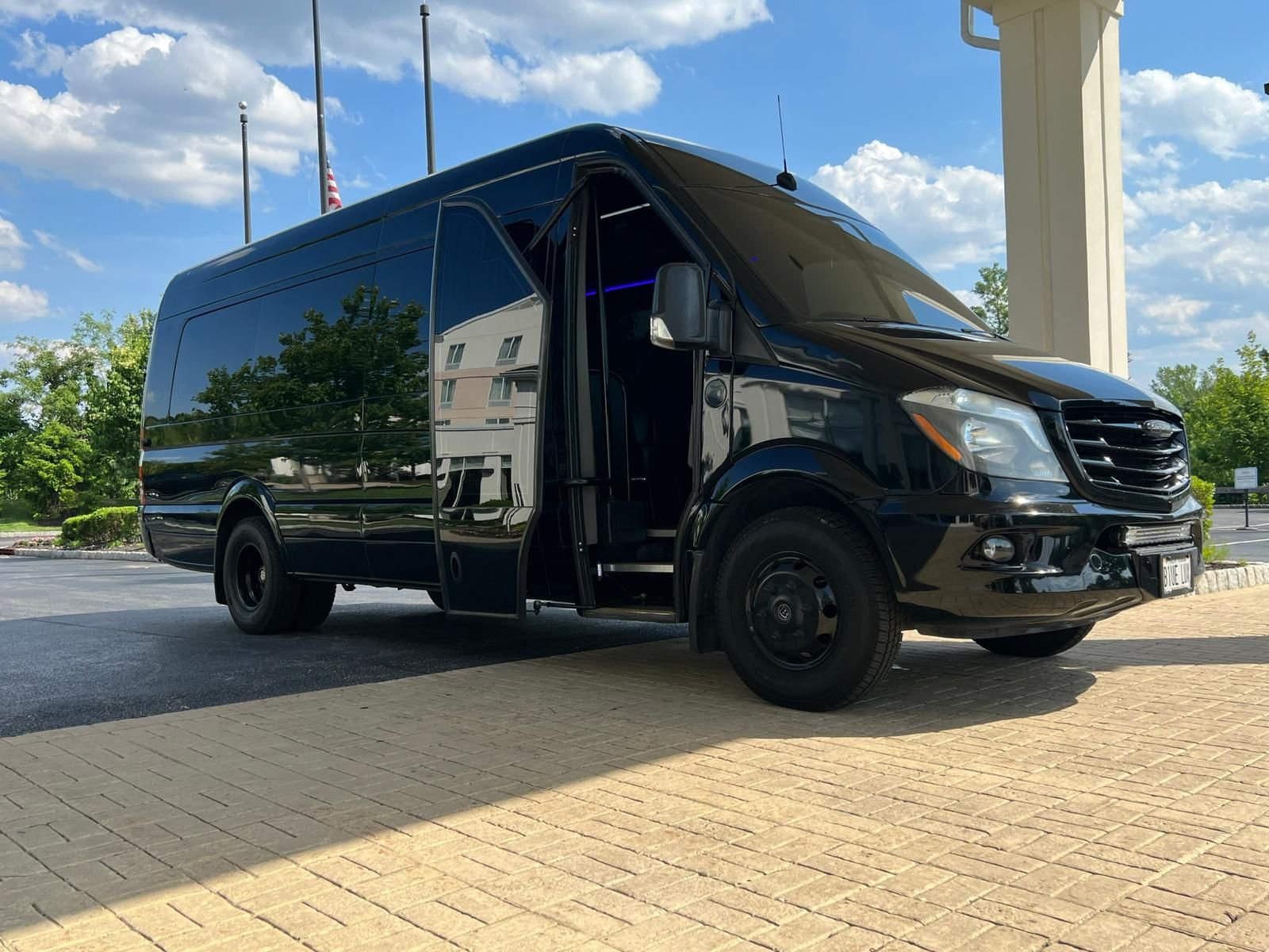 Black Sprinter van for NYC group transportation