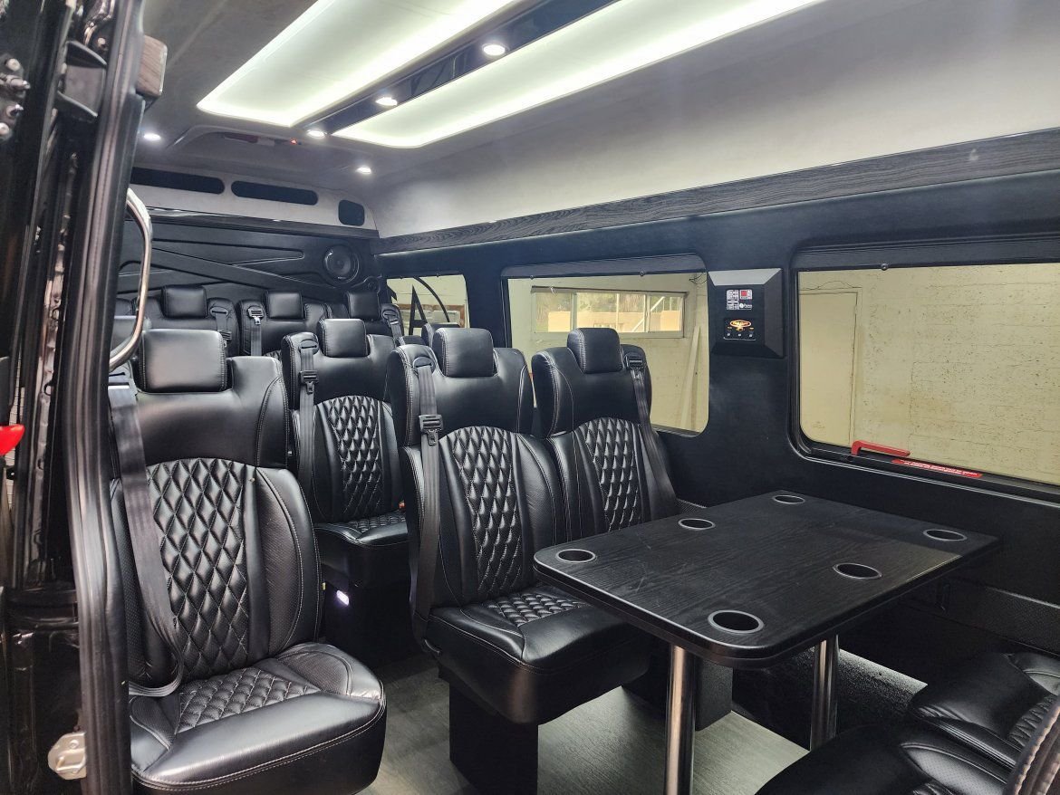 Skyline VIP Limo executive Sprinter interior for NYC group transportation