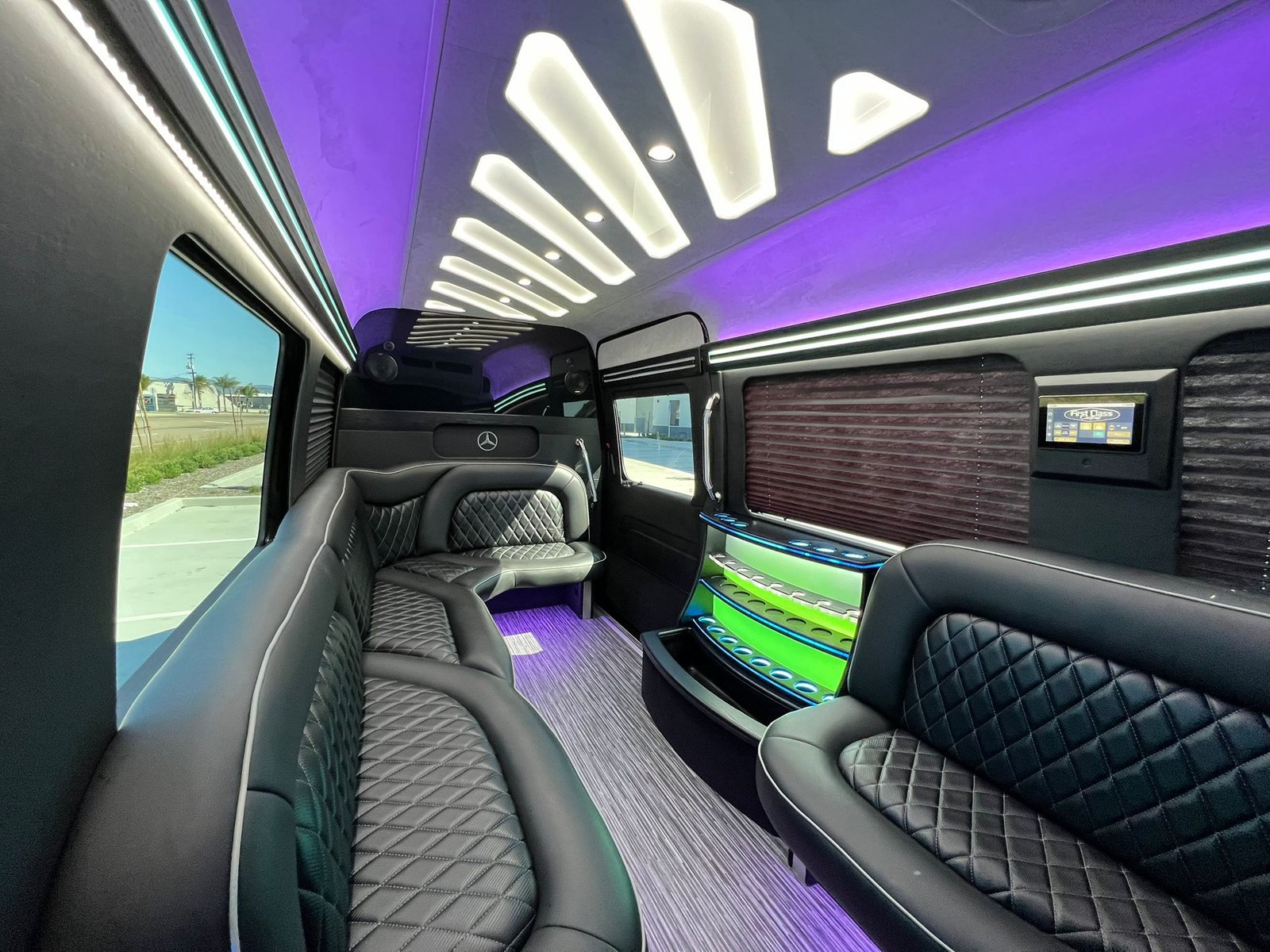 Sprinter interior lighting for NYC event group transportation